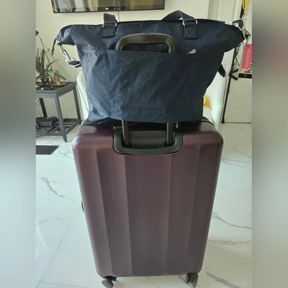 Kipling Bag Tote Black Travel Isaac NEW X Large Removable Strap Trolley Sleeve